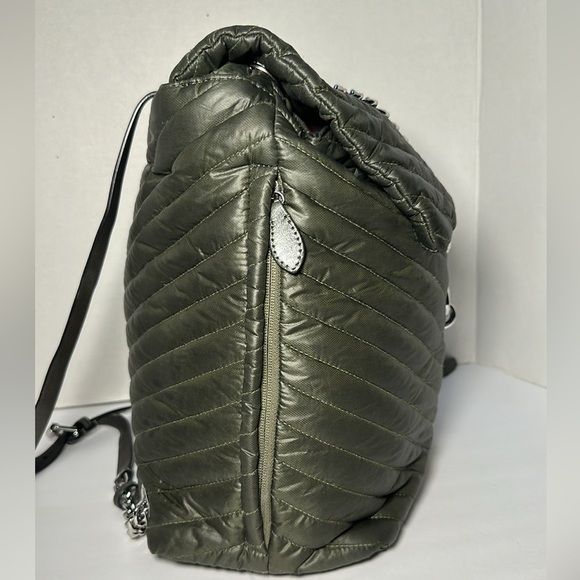 Rebecca Minkoff Edie Quilted Leather Backpack - Seaweed Green - Chain Detail main image 15